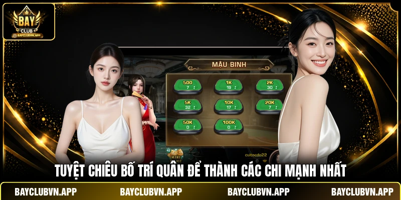 Tuyệt chiêu bố trí quân để thành các chi mạnh nhất